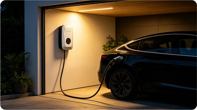 Wall-mounted AC EV Charger